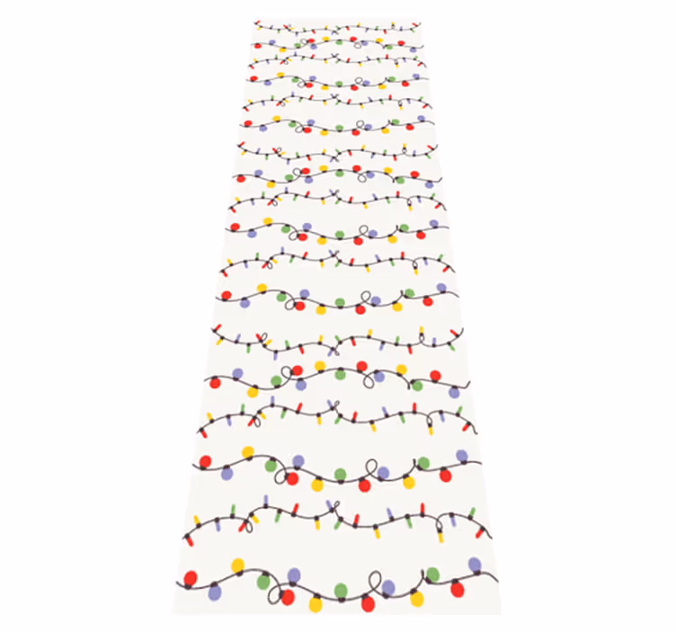 Colorful christmas lights christmas vinyl rug - TenStickers