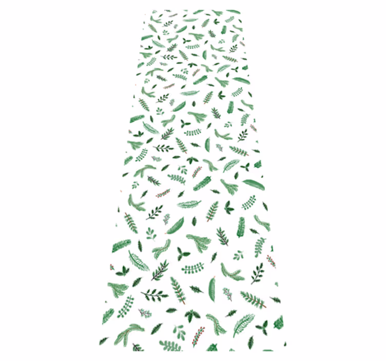 Christmas vinyl rug leaves pattern holiday decor - TenStickers