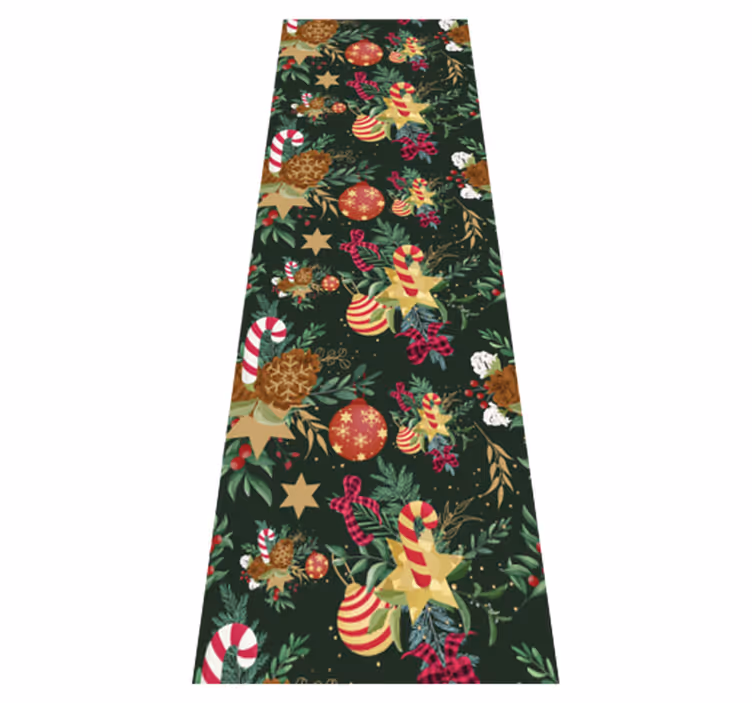 Christmas vinyl rug with branches christmas decor - TenStickers