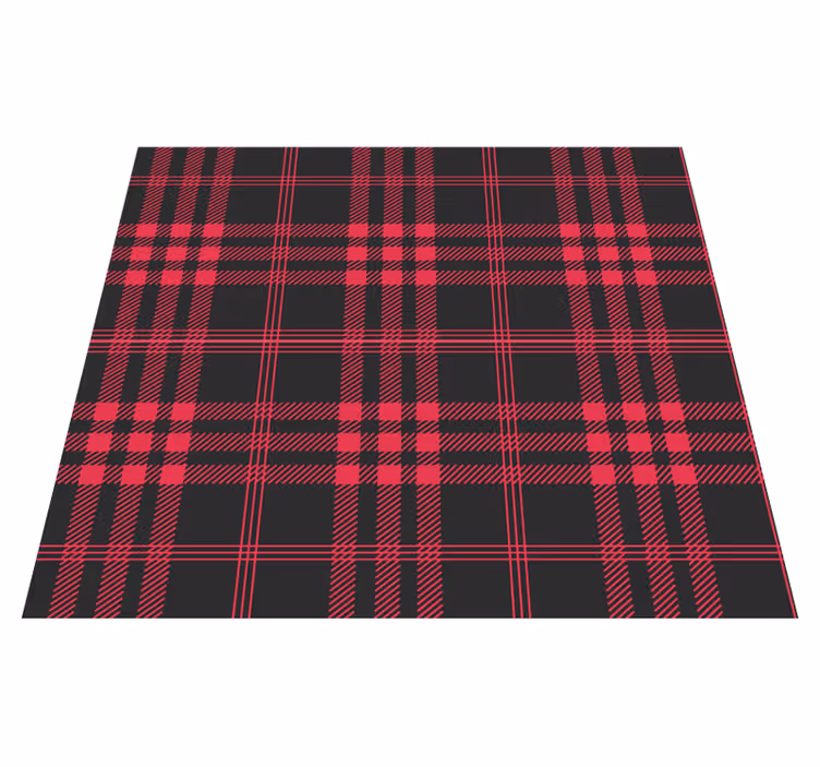 Bedroom vinyl rug christmas tartan design - TenStickers
