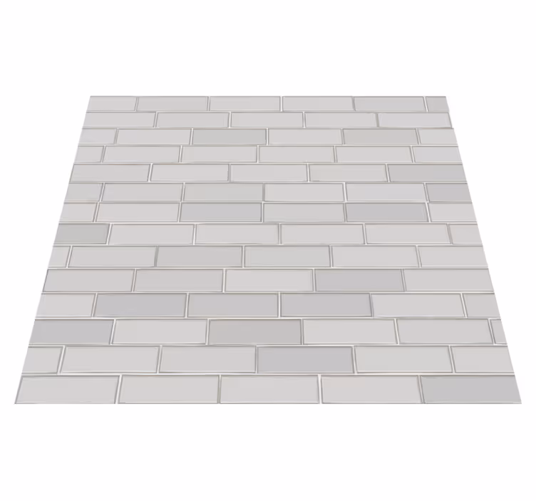 Bedroom vinyl rug white bricks design - TenStickers