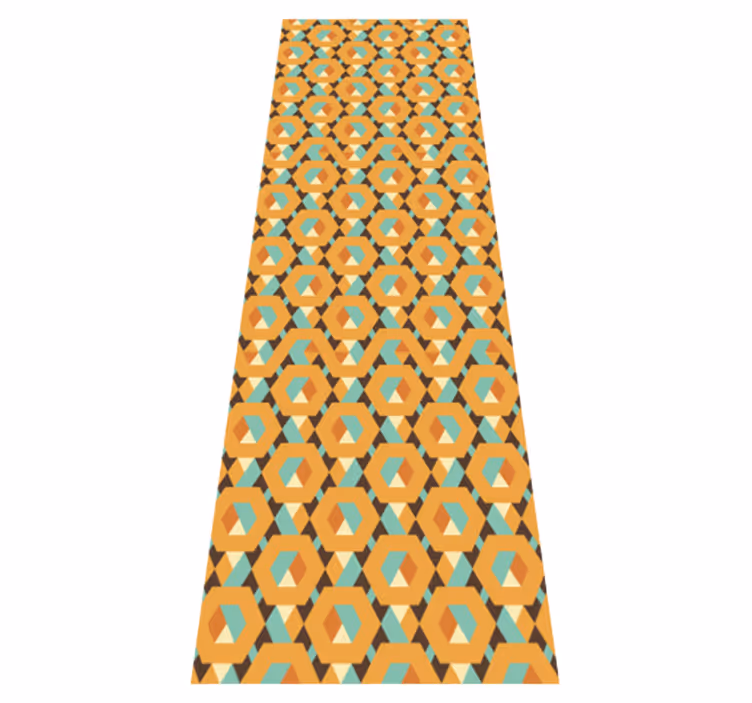 Bedroom vinyl rug with geometric tranquil shapes - TenStickers
