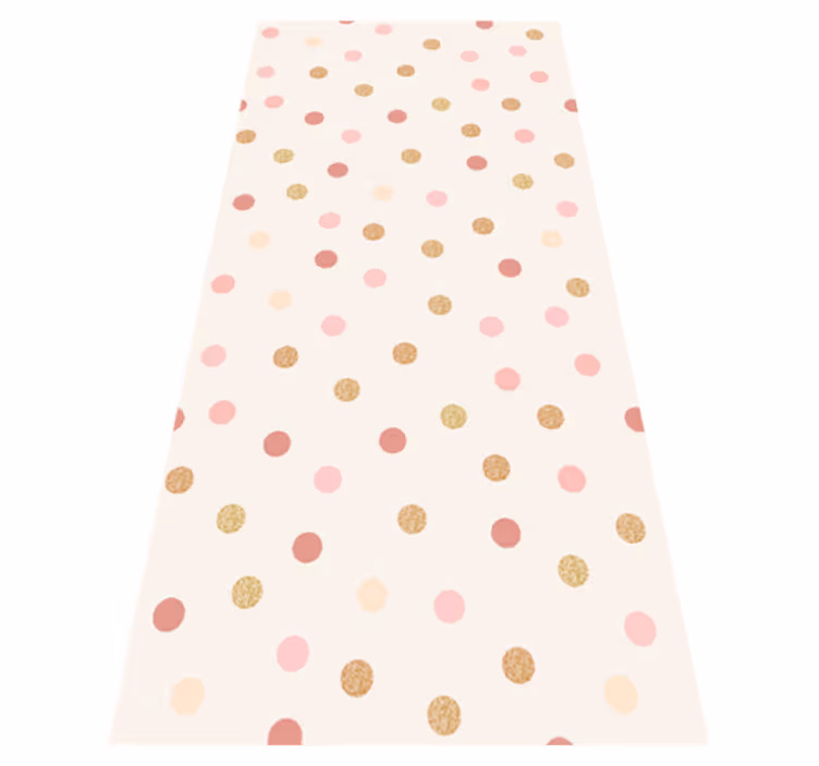 Bedroom vinyl rug with light pink irregular dots - TenStickers