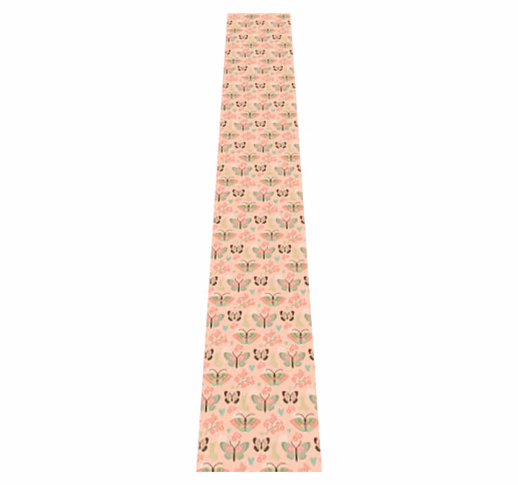 Bedroom vinyl rug in neutral shades with butterflies - TenStickers