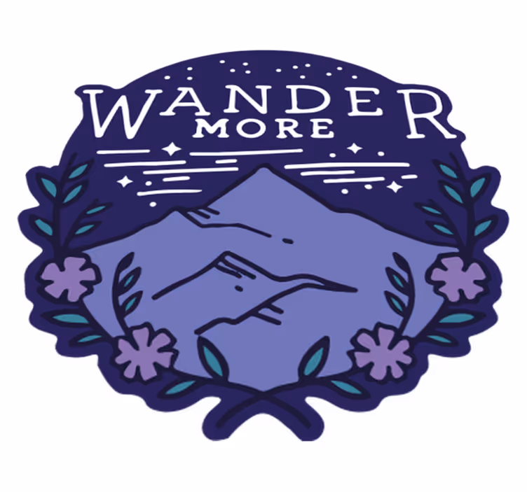 Nature vinyl rug hiking in mountains style - TenStickers