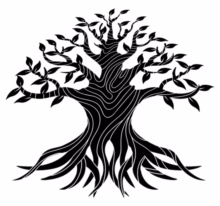 Nature vinyl rug tree of life design - TenStickers
