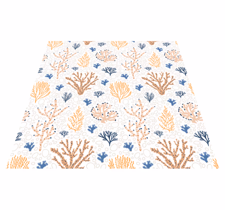 Nature vinyl rug stylish coral design - TenStickers
