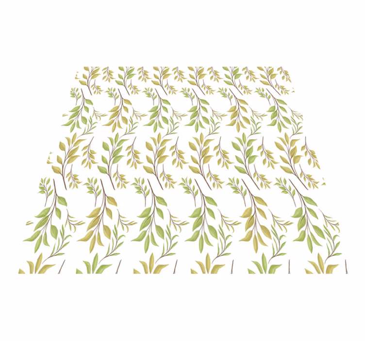 Nature vinyl rug with lush green design - TenStickers