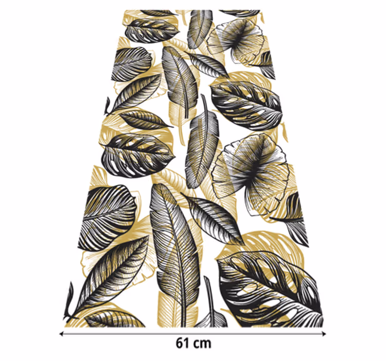 Elegant tropical plants flower vinyl rug - TenStickers