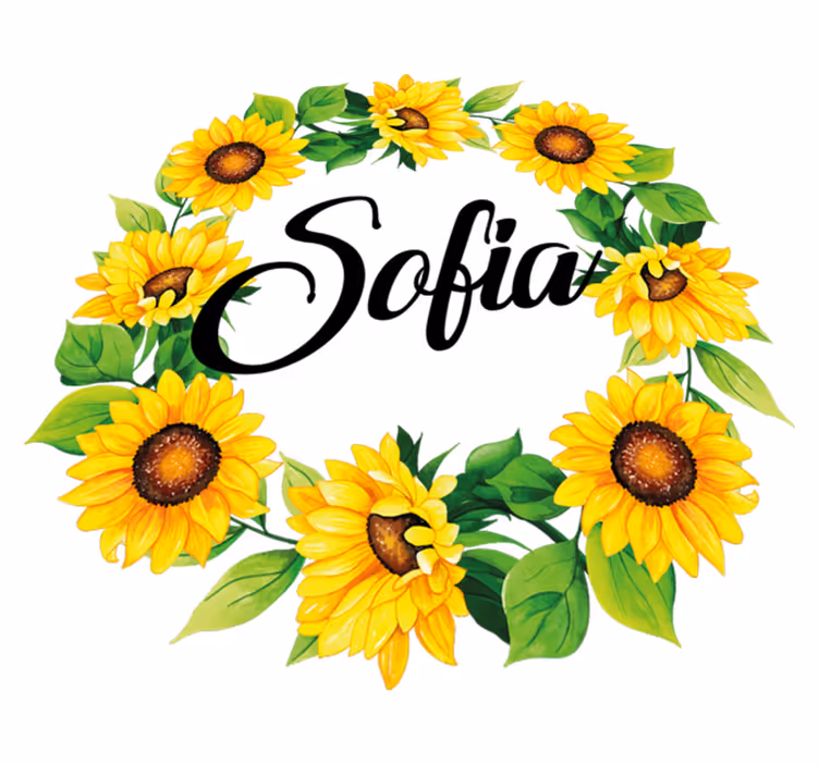 Flower vinyl rug with summer flower crown - TenStickers