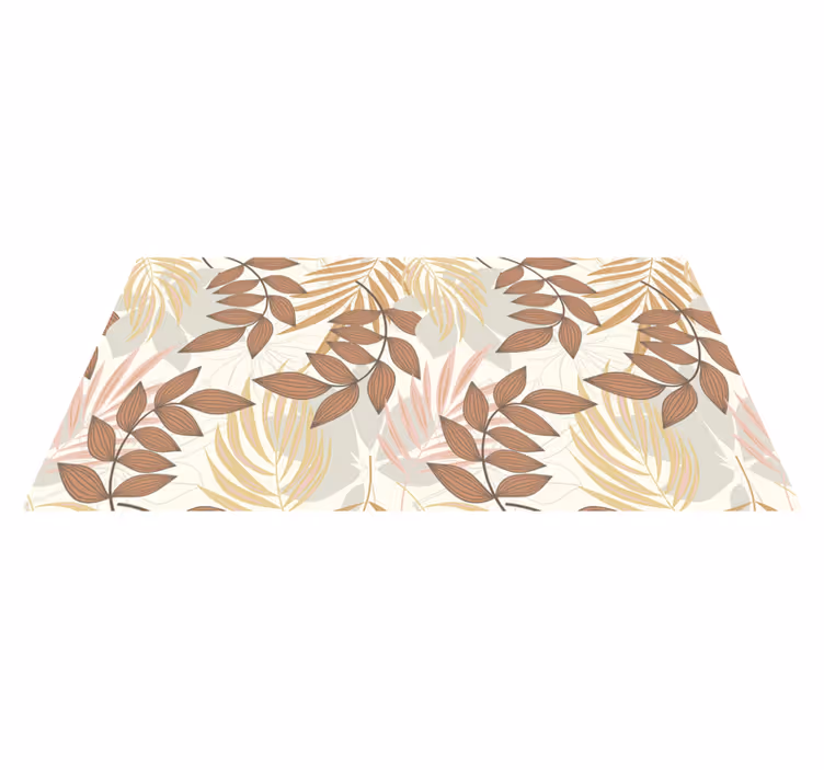 Flower vinyl rug inspired by elegant leaves - TenStickers