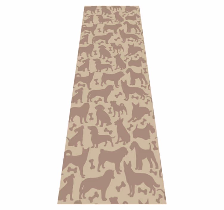 Bedroom vinyl rug with incredible seamless dog design - TenStickers