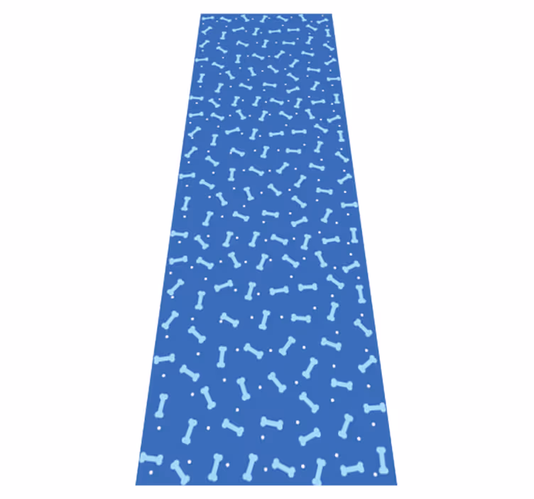 Bedroom vinyl rug with a stunning blue bone pattern - TenStickers