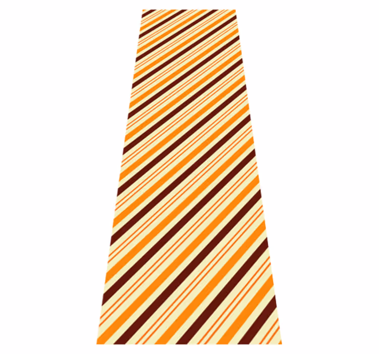 Bedroom vinyl rug retro orange and brown design - TenStickers