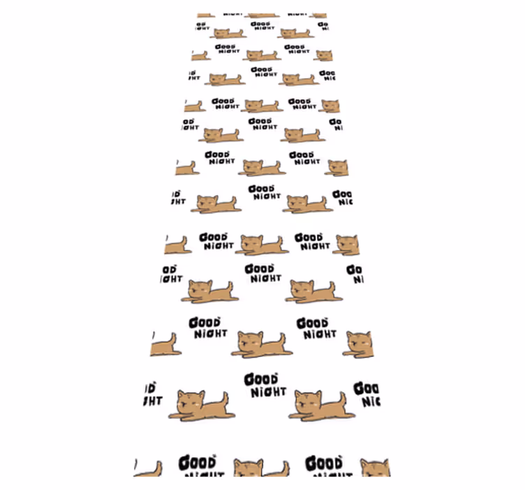 Bedroom vinyl rug with cute dog sleeping design - TenStickers