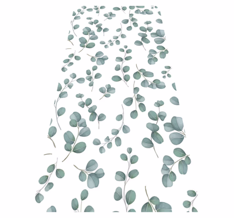 Bedroom vinyl rug elegant watercolor floral pattern - TenStickers