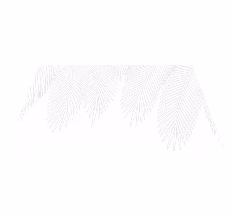 Neutral palm bedroom vinyl rug - TenStickers