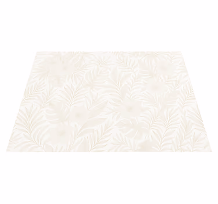 Neutral tropical bedroom vinyl rug - TenStickers