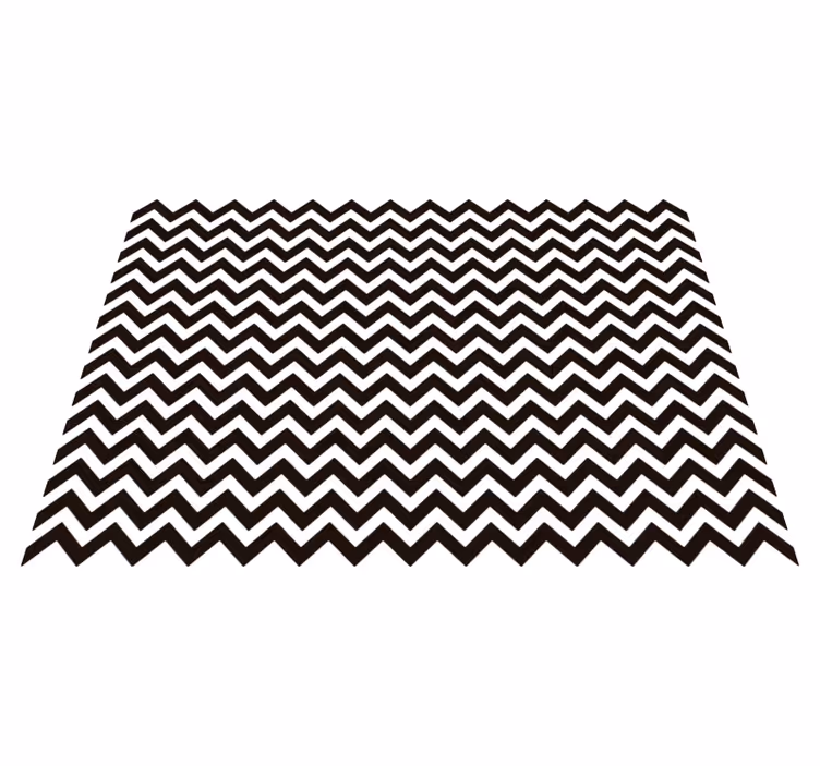 Geometric vinyl rug zigzag stripes pattern - TenStickers