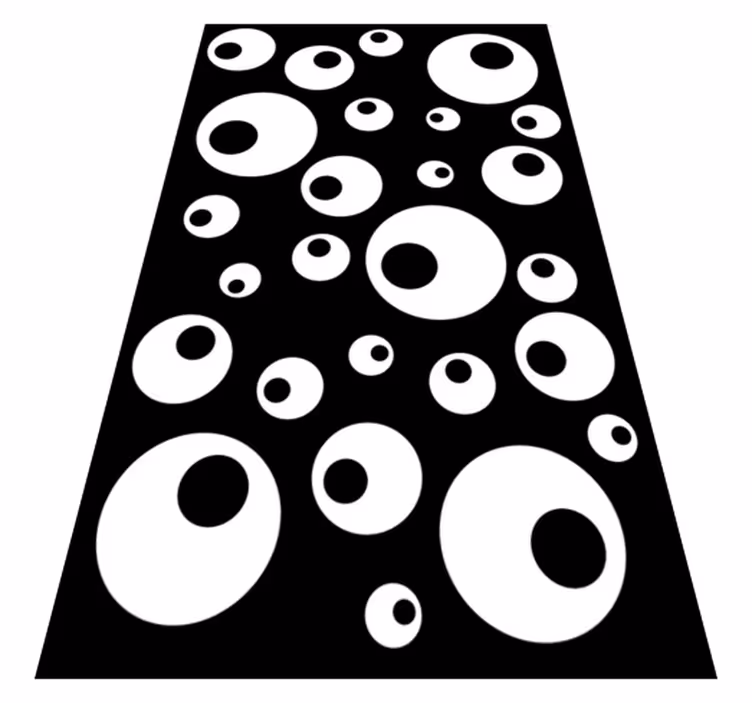 Geometric vinyl rug with water beads - TenStickers