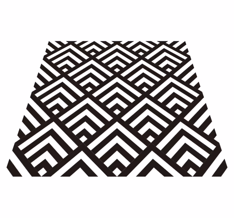 Geometric vinyl rug diamonds - TenStickers