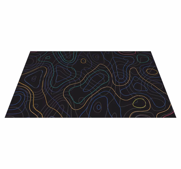 Multicolor shapes geometric vinyl rug - TenStickers