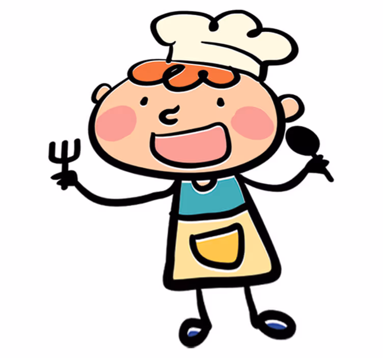 Kids vinyl rug little chef - TenStickers