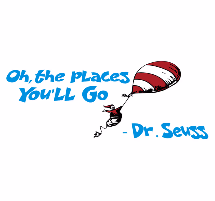 Kids vinyl rug oh, the places you'll go - TenStickers