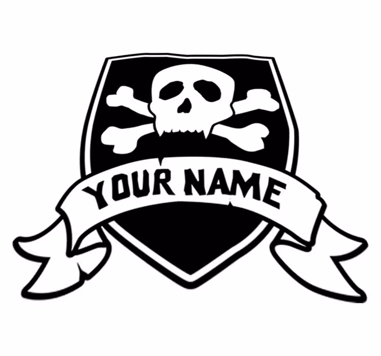 Kids vinyl rug pirate skull personalized - TenStickers