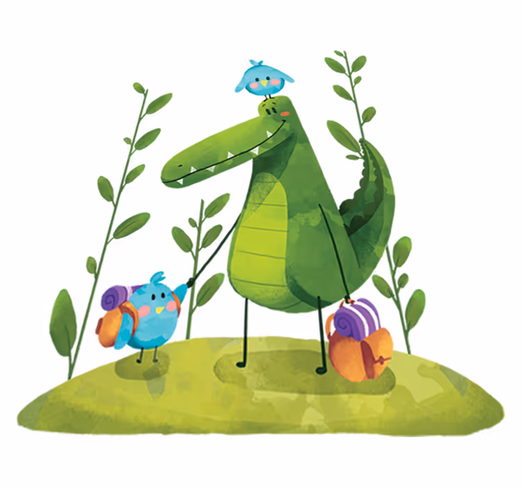 Kids vinyl rug swamp buddies - TenStickers