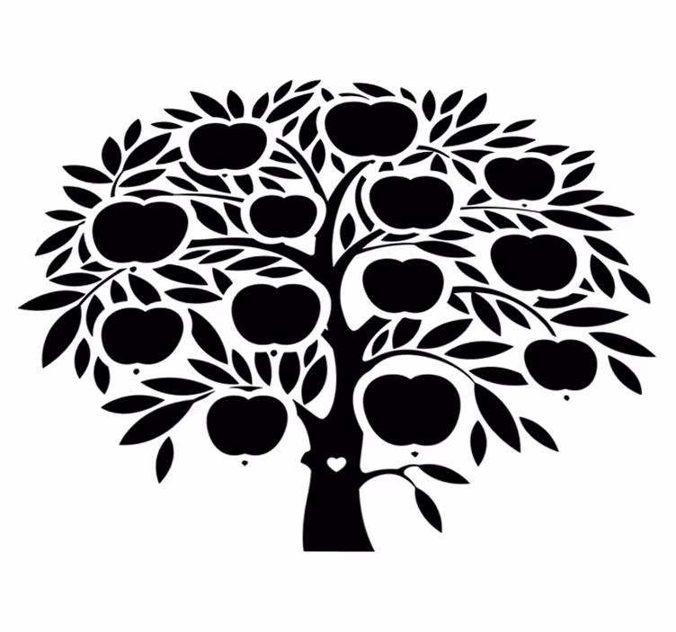 Bedroom vinyl rug family tree names - TenStickers