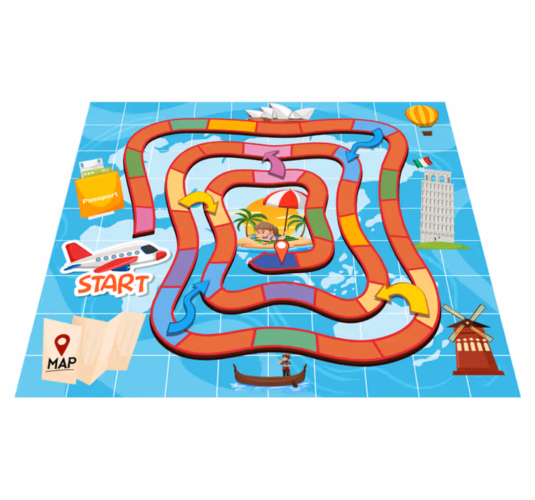 Gaming vinyl rug for board game travel - TenStickers