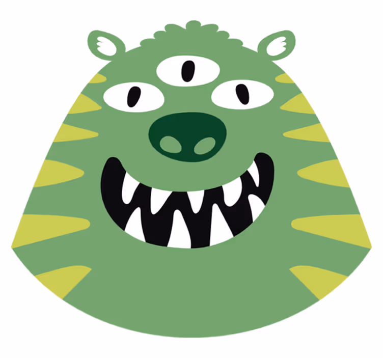 Kids vinyl rug happy monster vinyl rug - TenStickers