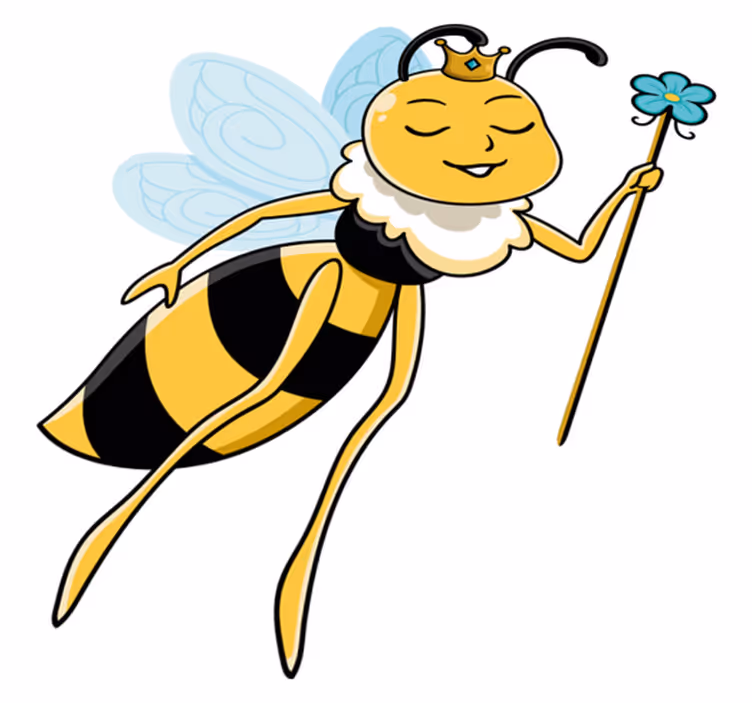 Kids vinyl rug with delightful fairy bee design - TenStickers