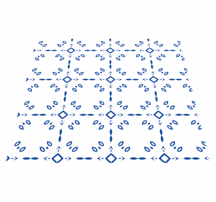 Bathroom vinyl rug classic wallpaper design - TenStickers