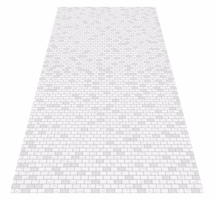 Elegant brick pattern bathroom vinyl rug - TenStickers