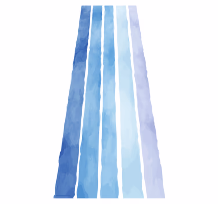 Bathroom vinyl rug with blue watercolor lines pattern - TenStickers