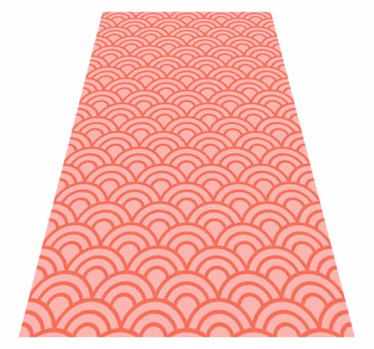 Bathroom vinyl rug in living coral pantone - TenStickers