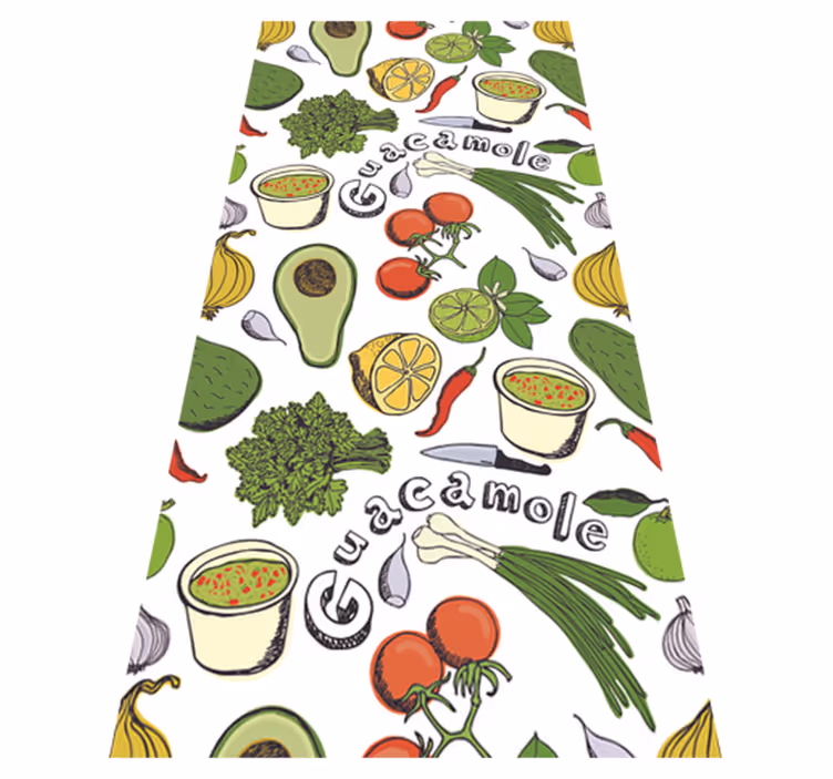 Kitchen vinyl rug with mexican fruit design - TenStickers