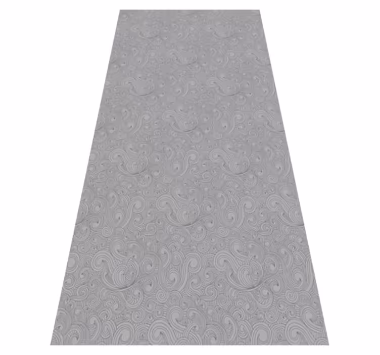 Kitchen vinyl rug in grey floral tones - TenStickers