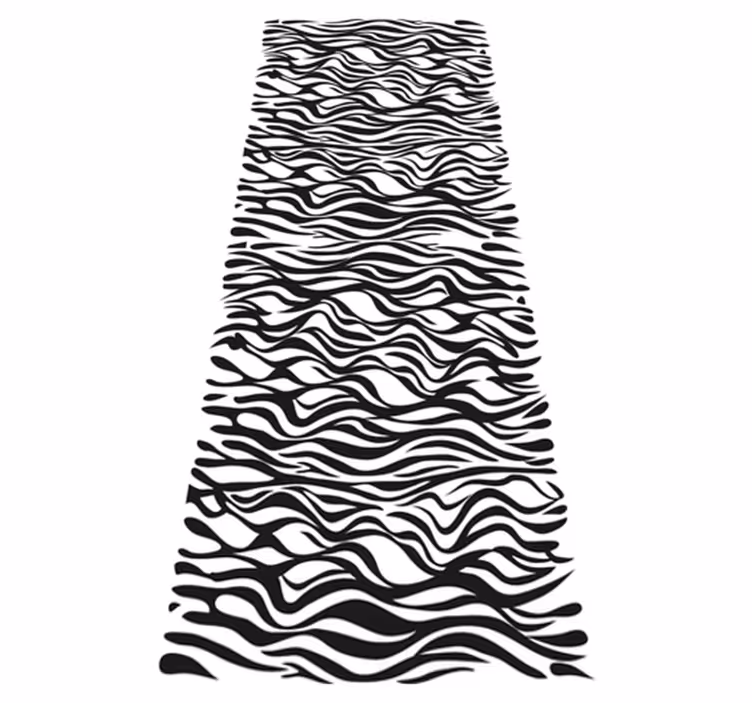 Kitchen vinyl rug zebra motif fridge design - TenStickers