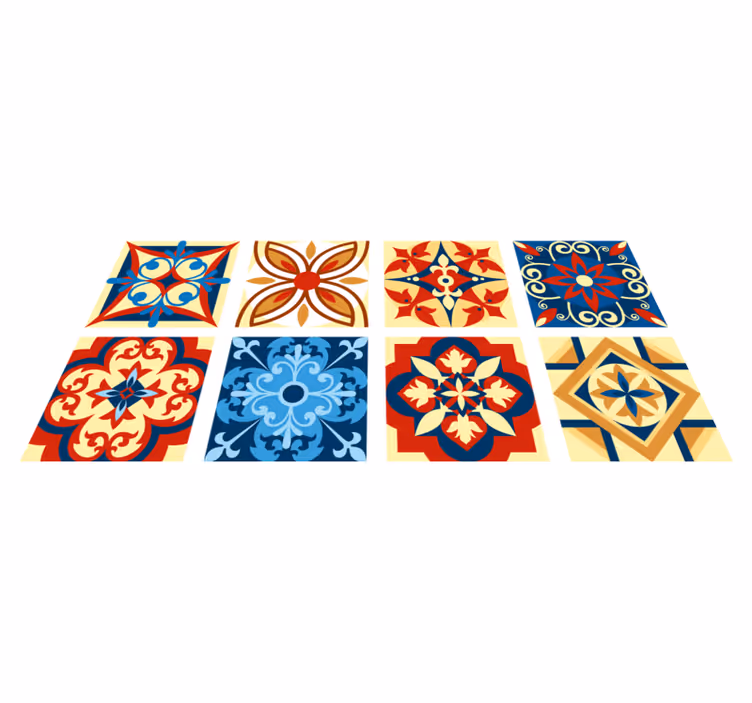 Kitchen vinyl rug crifitio cement tiles design - TenStickers