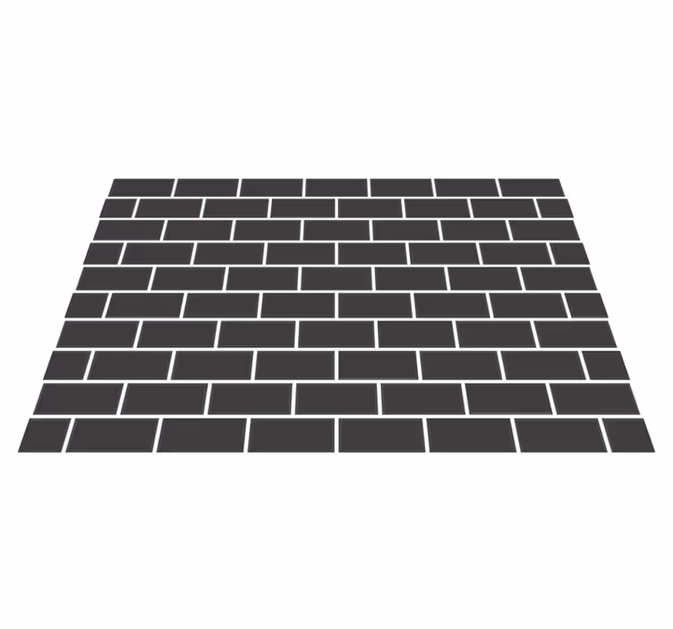 Kitchen vinyl rug dark brick pattern design - TenStickers