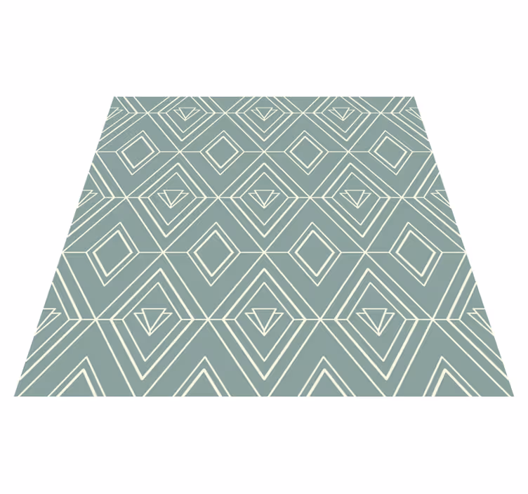 Kitchen vinyl rug art deco geometric design - TenStickers