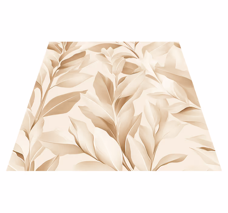 Kitchen vinyl rug in beige sheets design - TenStickers