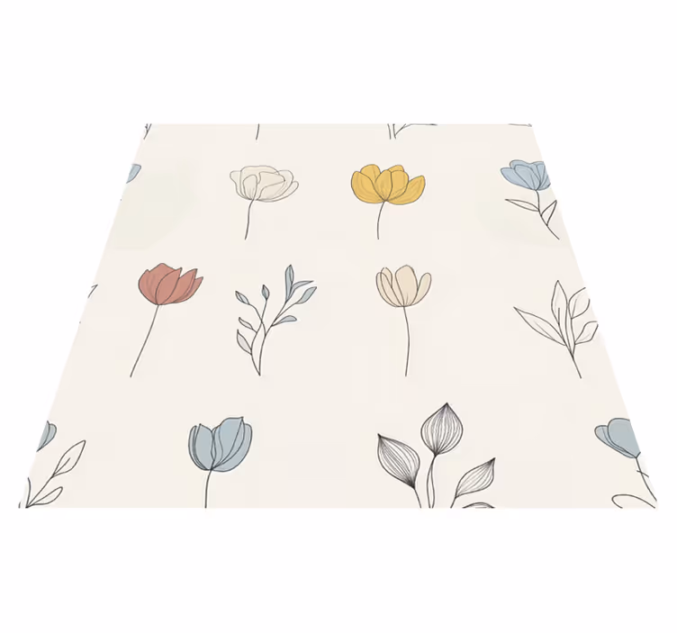 Kitchen vinyl rug set of floral designs - TenStickers