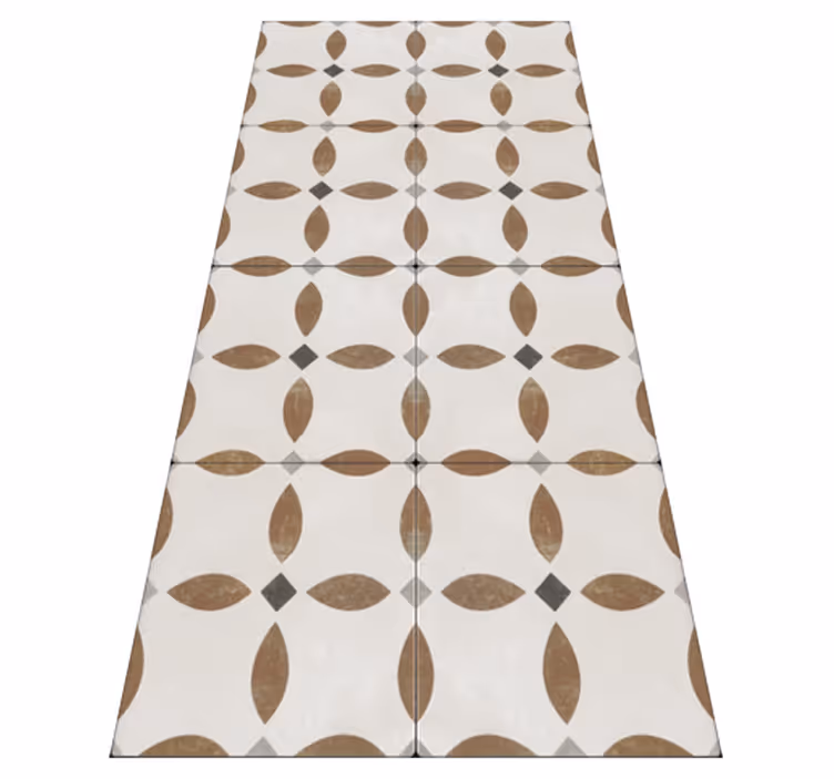 Kitchen vinyl rug with roman tile design - TenStickers