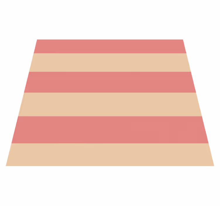 Kitchen vinyl rug in pink horizontal stripes - TenStickers