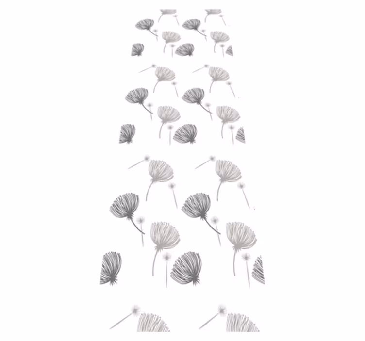 Bedroom vinyl rug with meadow flowers pattern on white - TenStickers