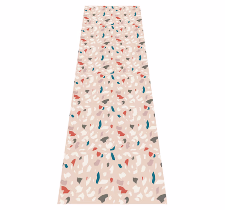 Bedroom vinyl rug with terrazzo design pattern - TenStickers